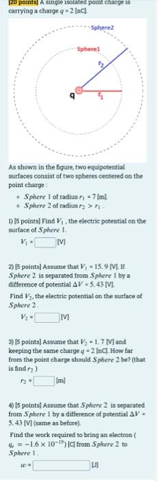 Solved 120 points A single isolated point charge is carrying | Chegg.com