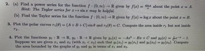 Solved 2. (a) Find a power series for the function f : | Chegg.com
