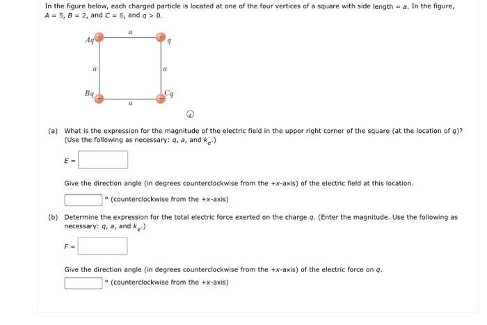 Solved In The Figure Below, Each Charged Particle Is Located | Chegg.com