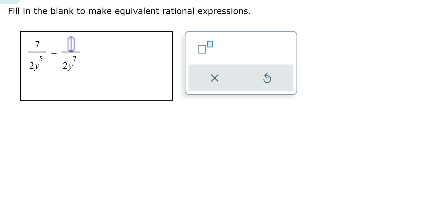 Fill In The Blank To Make Equivalent Rational Chegg Fill in the blank to make equivalent rational chegg