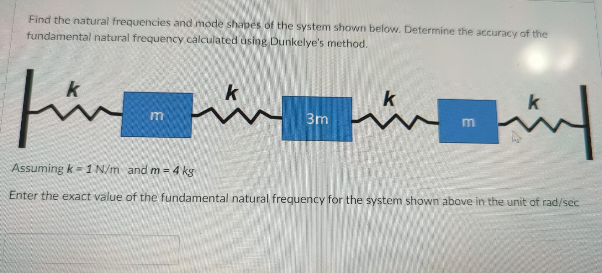 Solved Find the natural frequencies and mode shapes of the | Chegg.com