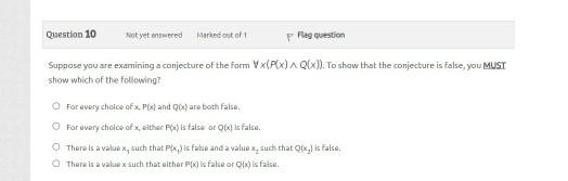 Solved Question 8 Not yet answered Marked out of 1 p Flag | Chegg.com
