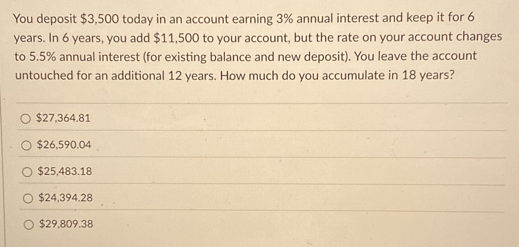 Solved You deposit $3,500 ﻿today in an account earning 3% | Chegg.com