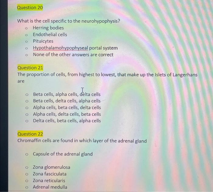 Solved Question 23 Name the two hormones secreted by the | Chegg.com
