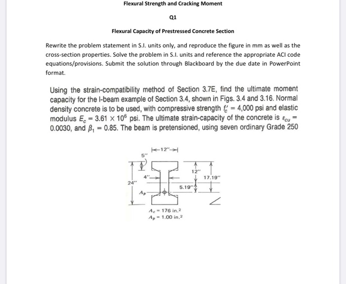 Flexural Strength And Cracking Moment Flexural Chegg  Flexural Strength And Cracking Moment Flexural Chegg