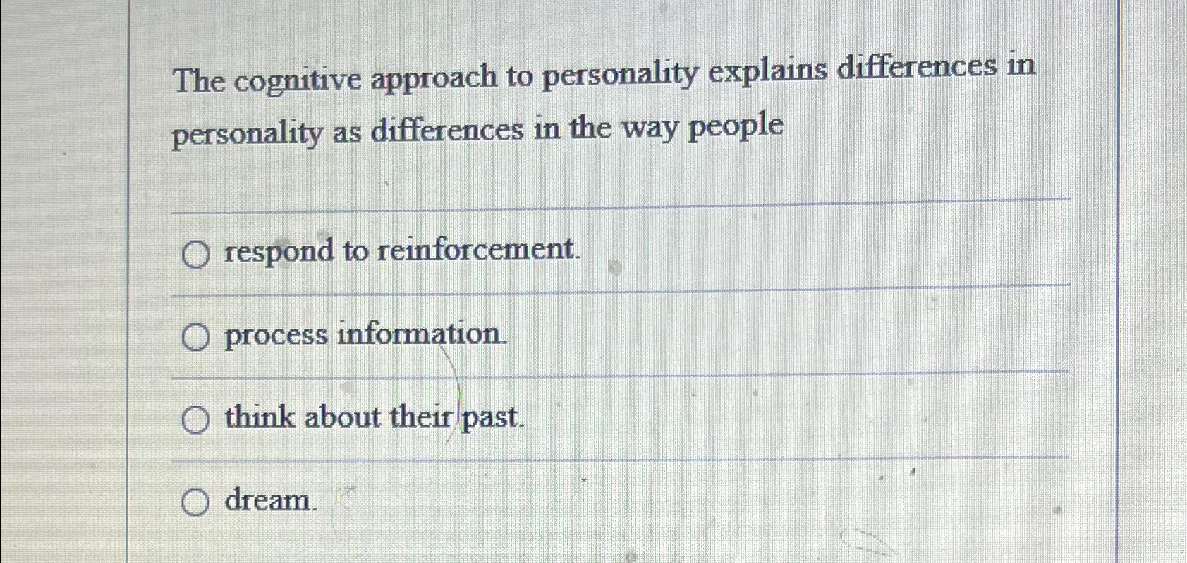 Cognitive approach to online personality