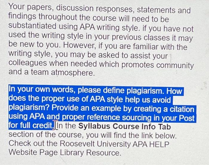 Your papers, discussion responses, statements and | Chegg.com