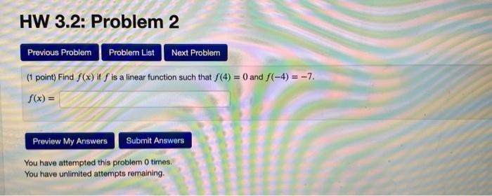 Solved HW 3.2: Problem 1 Previous Problem Problem List Next | Chegg.com