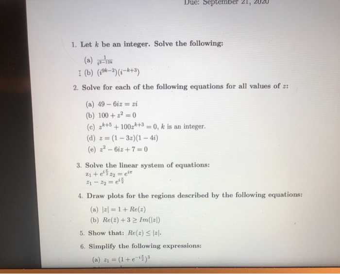 Solved 2. Solve for each of the following equations for a | Chegg.com