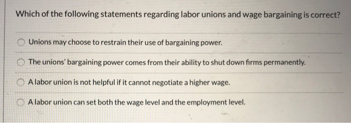 Solved Which Of The Following Statements Regarding Labor | Chegg.com