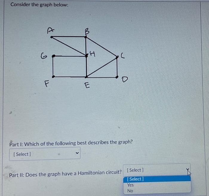 Solved Consider the graph below: A B G G H ( ats ments TI E | Chegg.com