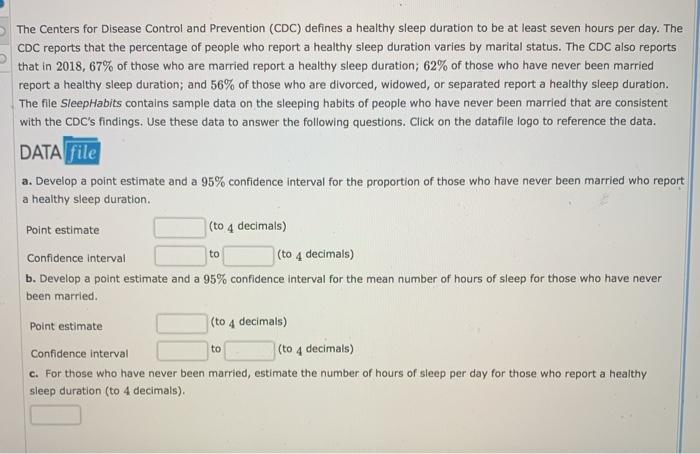 Solved The Centers For Disease Control And Prevention (CDC) | Chegg.com