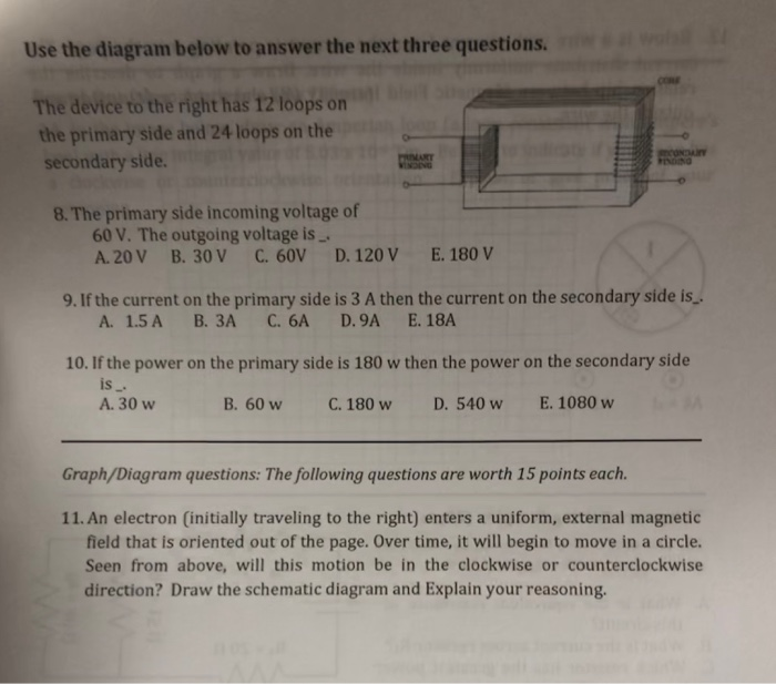 Solved Use The Diagram Below To Answer The Next Three | Chegg.com