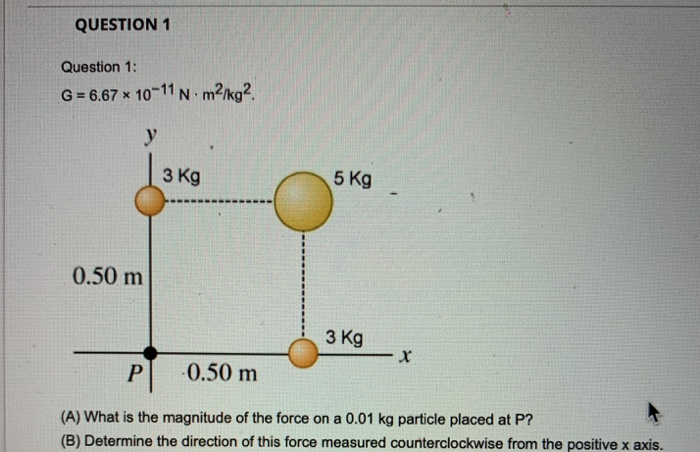Solved QUESTION 1 Question 1: G = 6.67 * 10-11 N. m2/kg2 [3 | Chegg.com