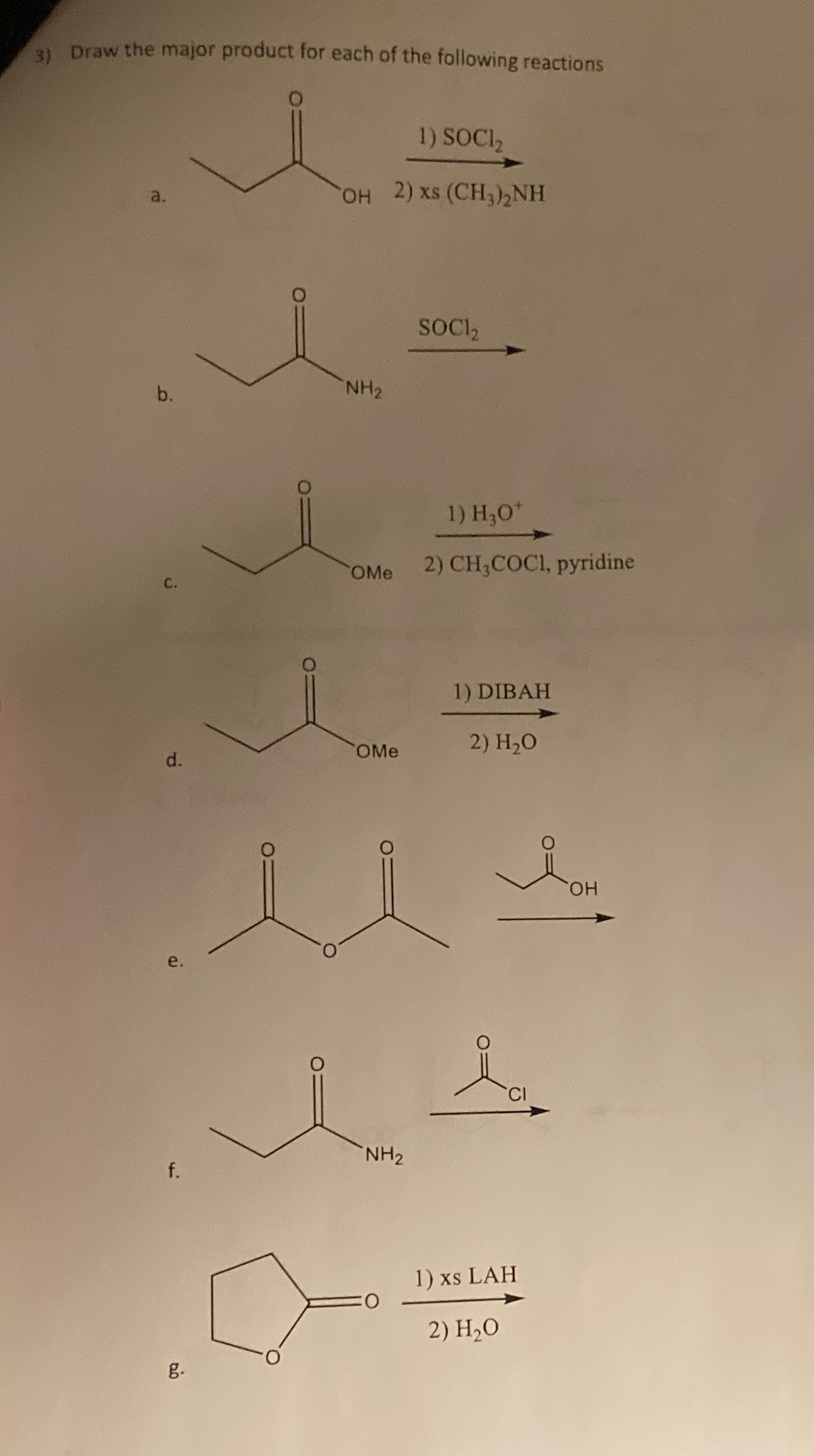 Solved Draw the major product for each of the following | Chegg.com