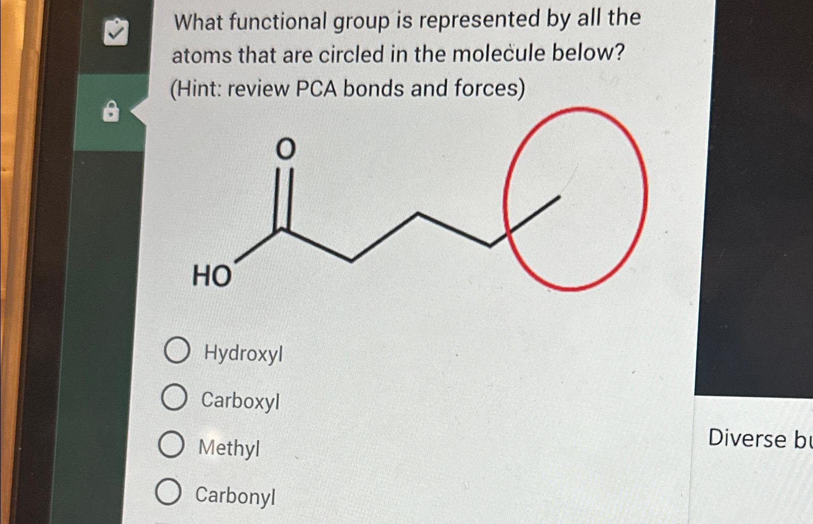 Solved What functional group is represented by all the atoms | Chegg.com