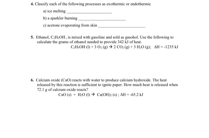 Solved 4. Classify each of the following processes as | Chegg.com