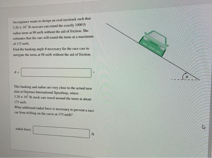 Solved An engineer wants to design an oval racetrack such