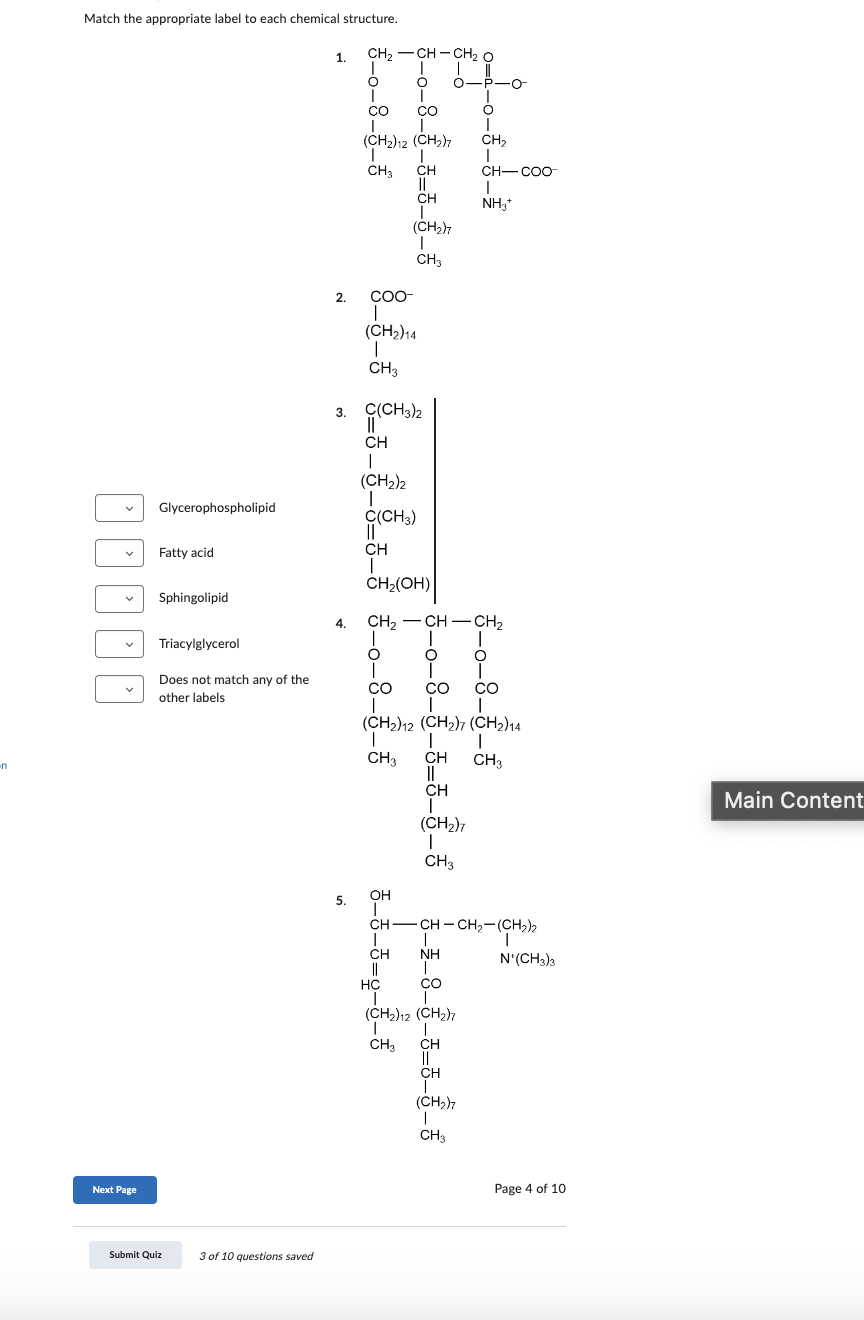 Match the appropriate label to each chemical | Chegg.com