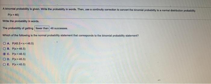 Solved A binomial probability is given. Write the | Chegg.com