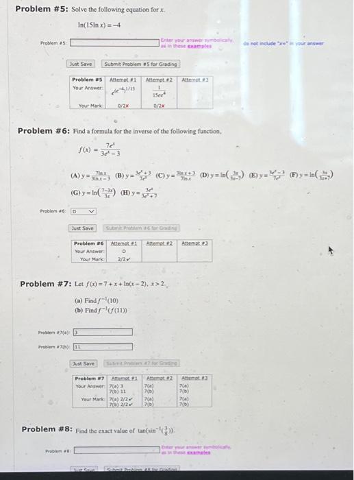 Solved Please Solve Problem # 5 AND # 8 | Chegg.com