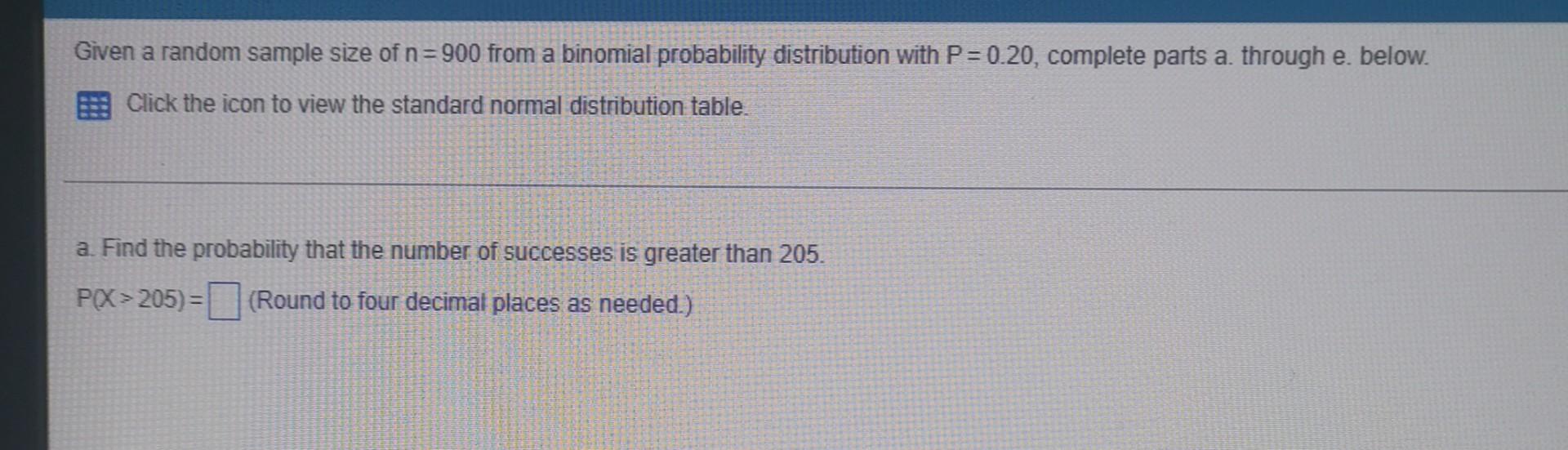 Solved Given a random sample size of n=900 from a binomial | Chegg.com