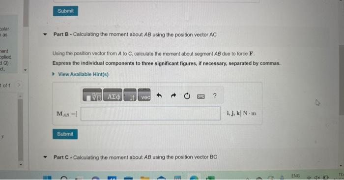 Solved Part A - Finding The Scalar Triple Product Which Of | Chegg.com