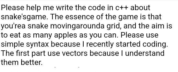 Solved Please help me write the code in c++ about | Chegg.com