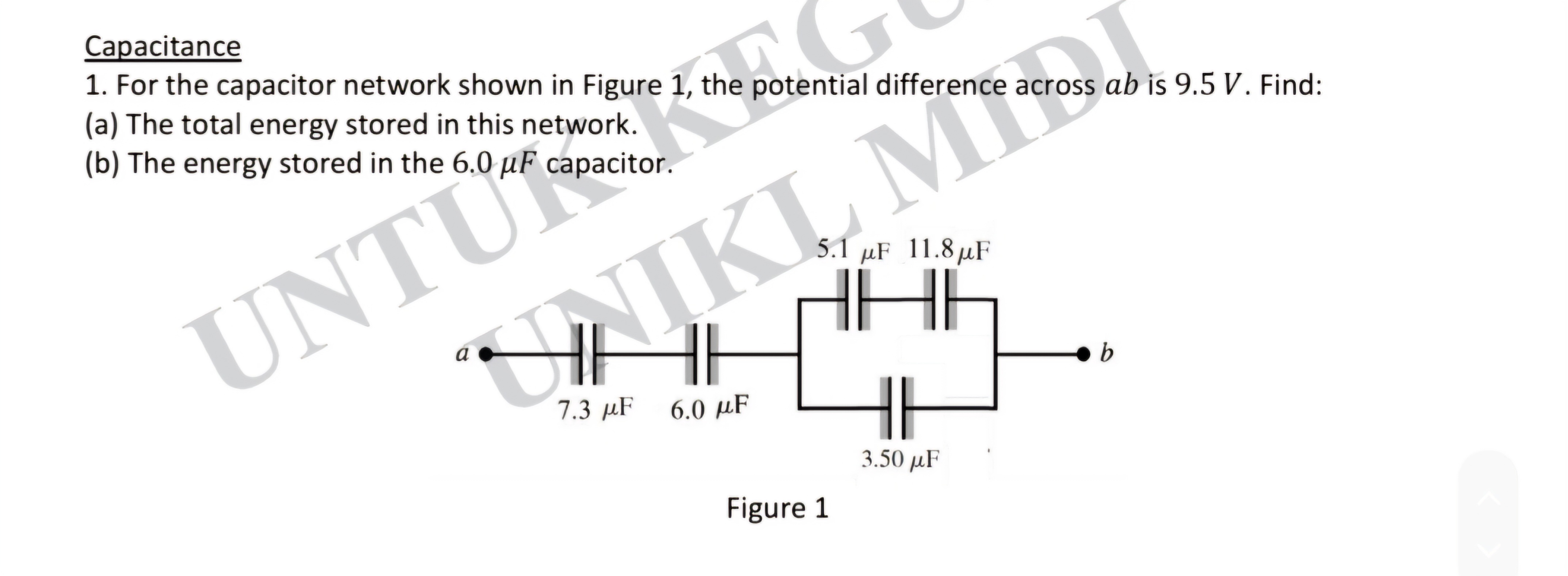 Solved CapacitanceFor the capacitor network shown in Figure | Chegg.com
