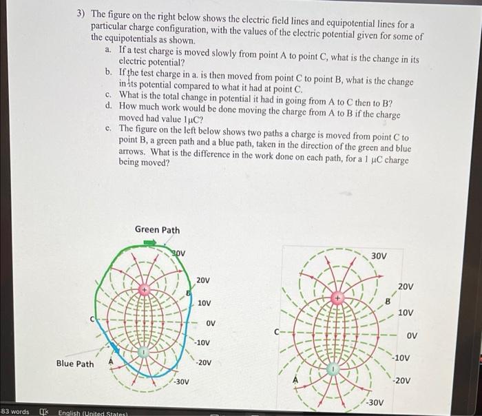 Solved 3) The figure on the right below shows the electric | Chegg.com