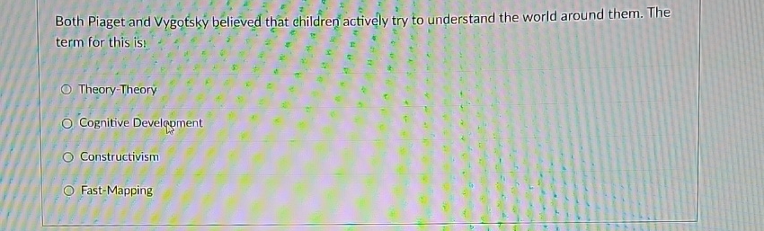 Solved Both Piaget and Vygotsky believed that children Chegg