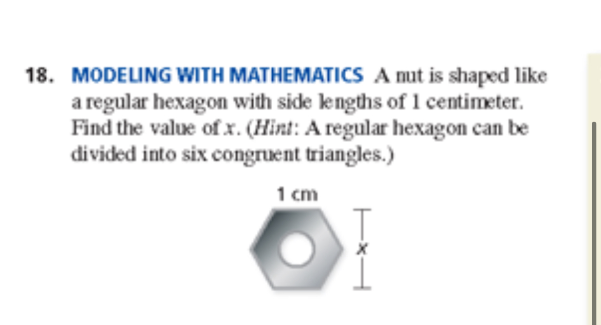 Solved MODEUNG WITH MATHEMATICS A nut is shaped like a | Chegg.com