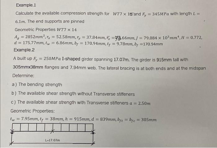 Solved = Example 1 Calculate the available compression | Chegg.com