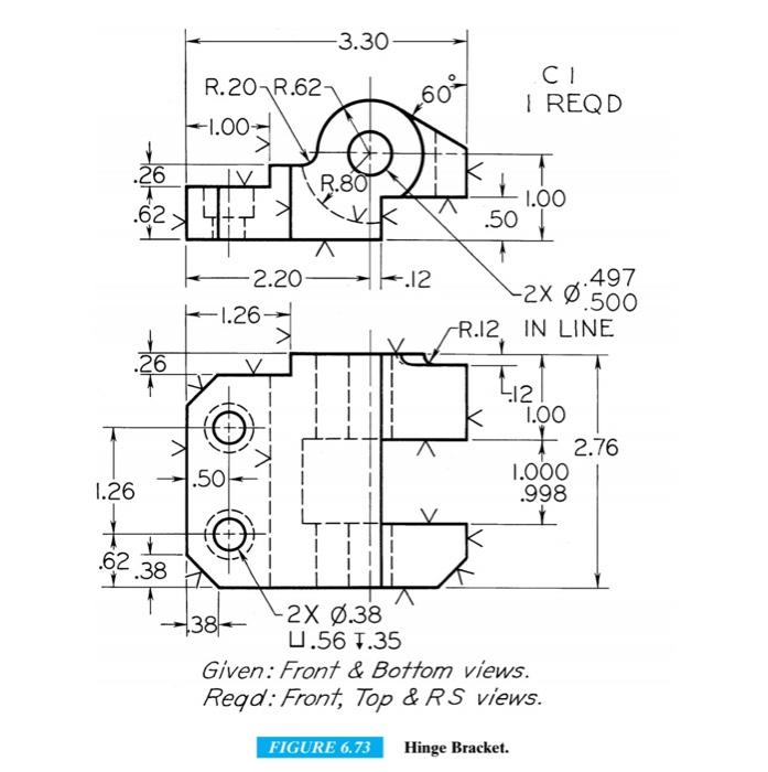 Solved could someone draw this on autocad with the | Chegg.com