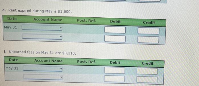 Solved Comprehensive Problem 1 Part 4 and Part 6: The | Chegg.com