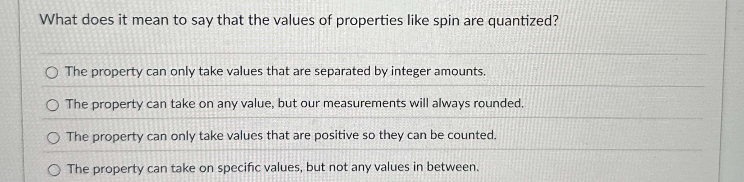 Solved What does it mean to say that the values of