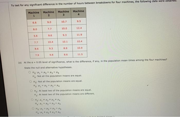 Solved To test for any significant difference in the number | Chegg.com
