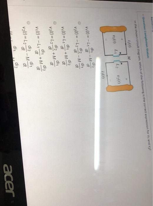 Solved Question Completion Status: in the shown circuit | Chegg.com