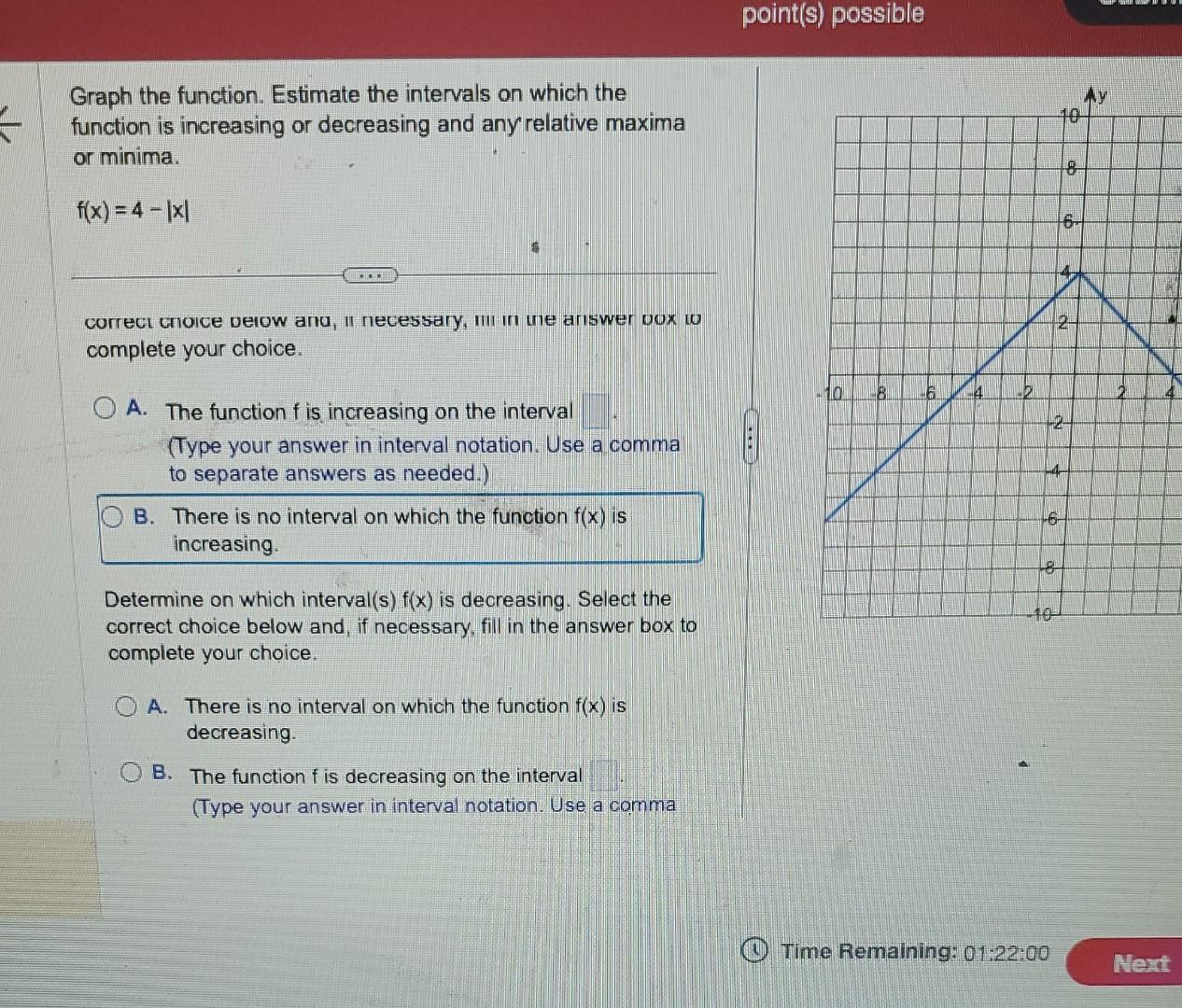 Solved Graph the function. Estimate the intervals on which | Chegg.com