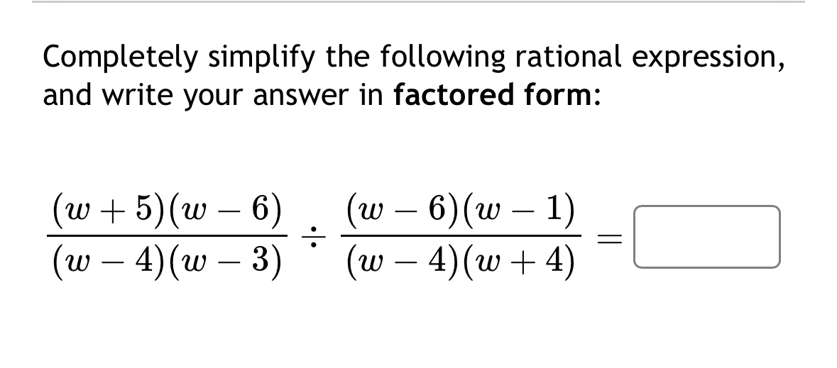 Solved Completely simplify the following rational | Chegg.com