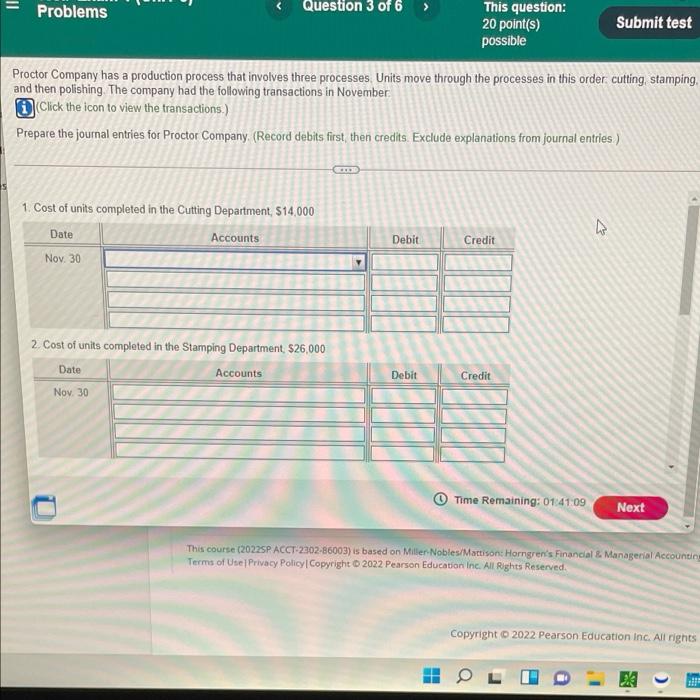 Solved Problems Question 3 of 6 This question: 20 point(s) | Chegg.com