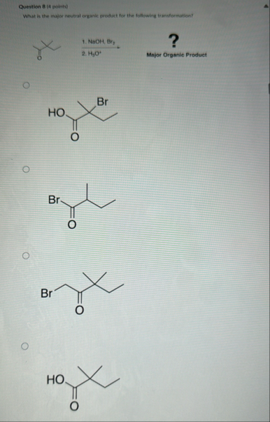 Question 8 (4 ﻿points)What is the mapr memal organic | Chegg.com