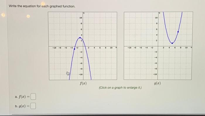 Solved Write the equation for each graphed function. (Click | Chegg.com