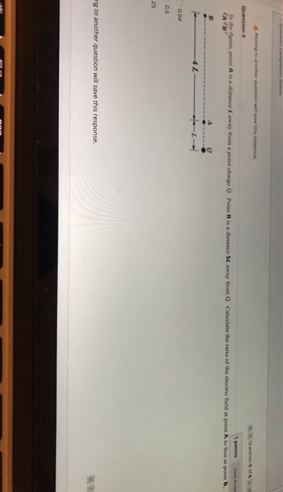 Solved Questions Questions 1 points In the figure point A is | Chegg.com