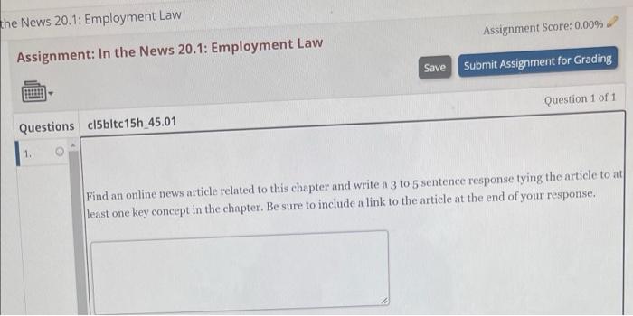 Solved Find An Online News Article Related To This Chapter | Chegg.com