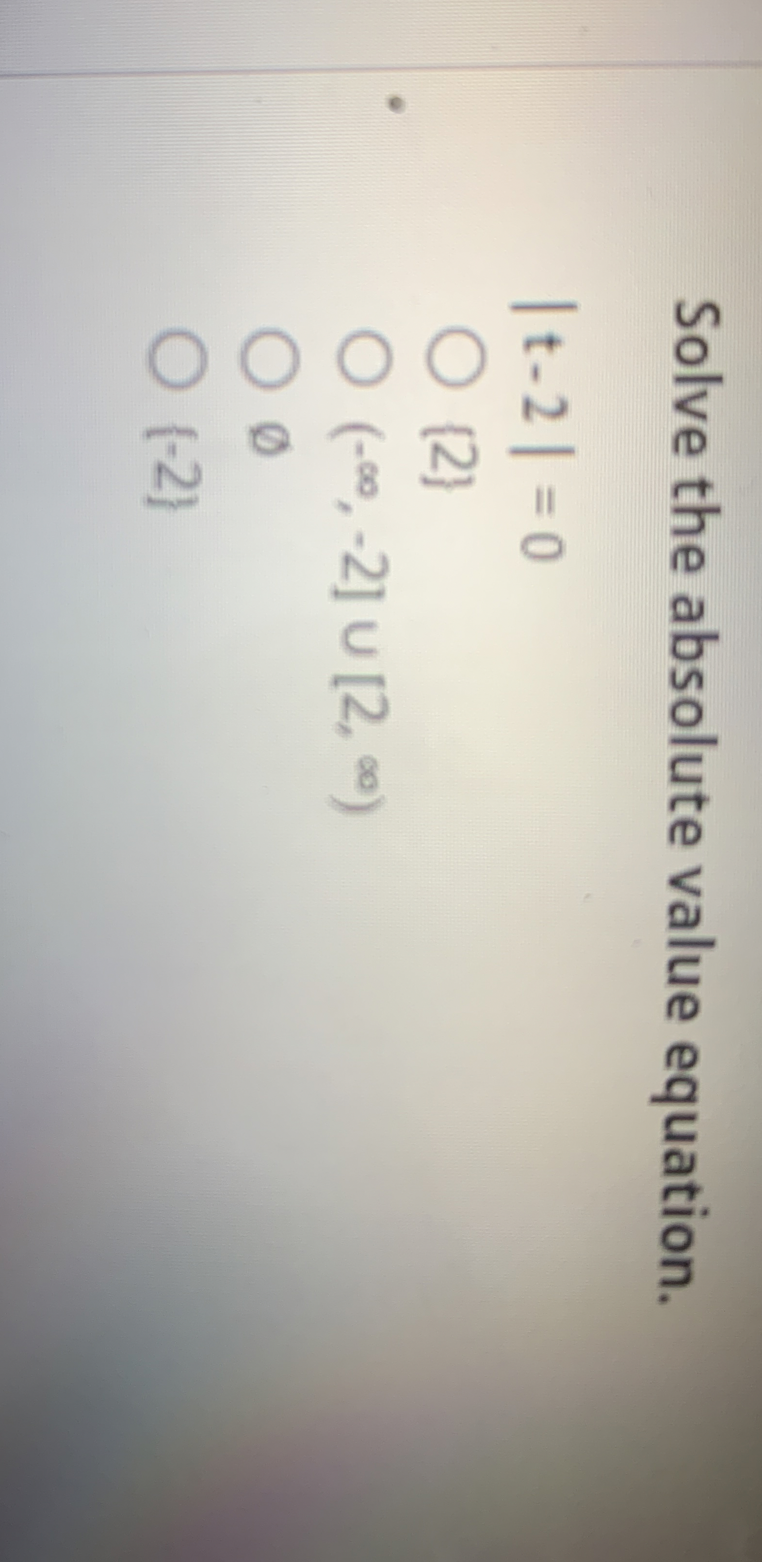 Solved Solve the absolute value | Chegg.com
