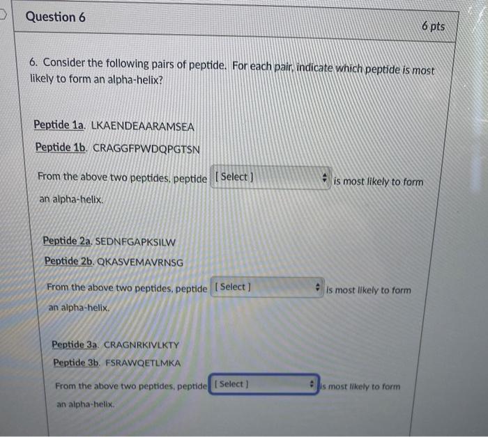 Solved Question 6 6 pts 6. Consider the following pairs of | Chegg.com