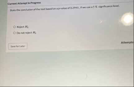 Solved Current Attempt in ProgressState the conclusion of | Chegg.com