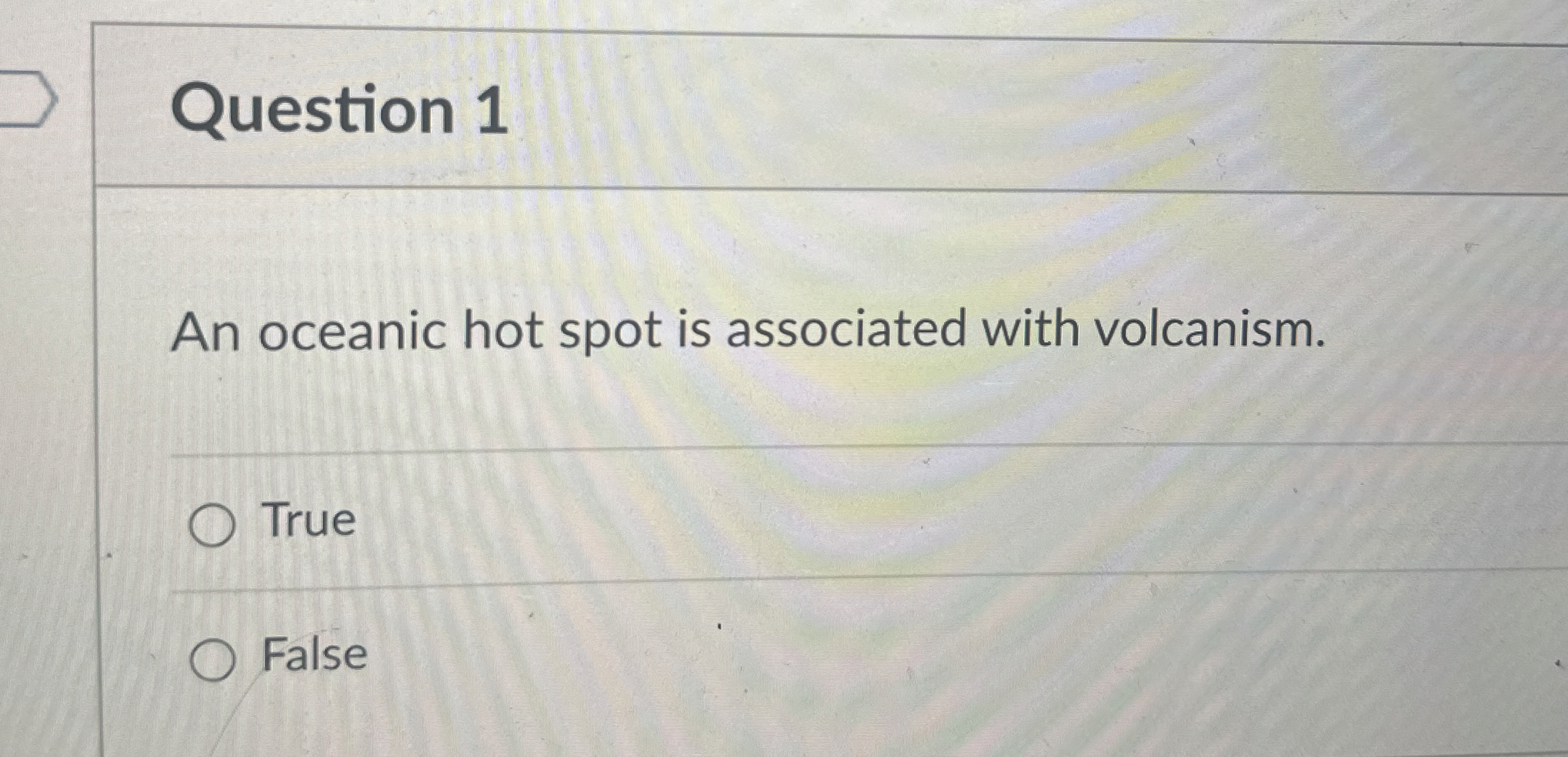 Solved Question 1An oceanic hot spot is associated with | Chegg.com