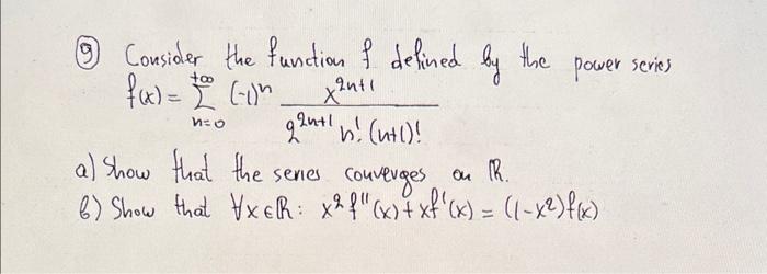 Solved (9) Consider the function f defined by the power | Chegg.com